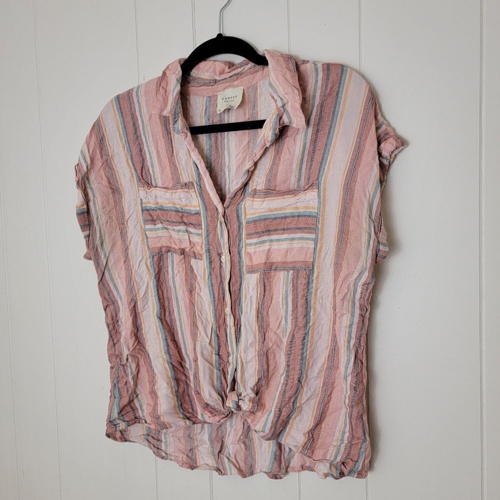 Harper Button Down with front tie - Picture 5 of 5